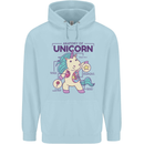 Anatomy of a Unicorn Funny Fantasy Childrens Kids Hoodie Light Blue