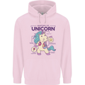 Anatomy of a Unicorn Funny Fantasy Childrens Kids Hoodie Light Pink