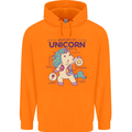 Anatomy of a Unicorn Funny Fantasy Childrens Kids Hoodie Orange