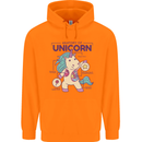Anatomy of a Unicorn Funny Fantasy Childrens Kids Hoodie Orange