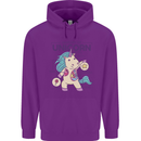 Anatomy of a Unicorn Funny Fantasy Childrens Kids Hoodie Purple
