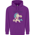 Anatomy of a Unicorn Funny Fantasy Childrens Kids Hoodie Purple