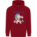 Anatomy of a Unicorn Funny Fantasy Childrens Kids Hoodie Red