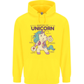 Anatomy of a Unicorn Funny Fantasy Childrens Kids Hoodie Yellow