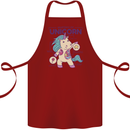 Anatomy of a Unicorn Funny Fantasy Cotton Apron 100% Organic Maroon