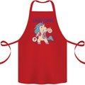 Anatomy of a Unicorn Funny Fantasy Cotton Apron 100% Organic Red