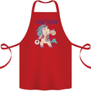 Anatomy of a Unicorn Funny Fantasy Cotton Apron 100% Organic Red