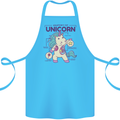 Anatomy of a Unicorn Funny Fantasy Cotton Apron 100% Organic Turquoise