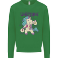 Anatomy of a Unicorn Funny Fantasy Kids Sweatshirt Jumper Irish Green
