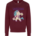 Anatomy of a Unicorn Funny Fantasy Kids Sweatshirt Jumper Maroon