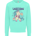 Anatomy of a Unicorn Funny Fantasy Kids Sweatshirt Jumper Peppermint