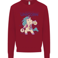 Anatomy of a Unicorn Funny Fantasy Kids Sweatshirt Jumper Red