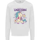 Anatomy of a Unicorn Funny Fantasy Kids Sweatshirt Jumper White