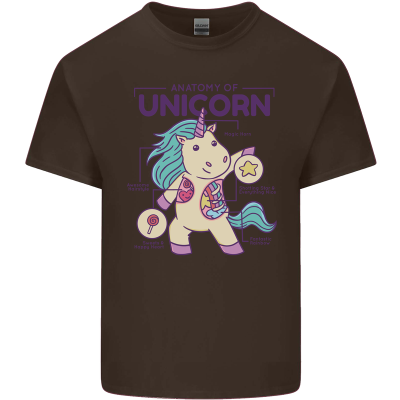 Anatomy of a Unicorn Funny Fantasy Kids T-Shirt Childrens Chocolate
