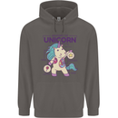 Anatomy of a Unicorn Funny Fantasy Mens 80% Cotton Hoodie Charcoal