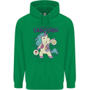 Anatomy of a Unicorn Funny Fantasy Mens 80% Cotton Hoodie Irish Green