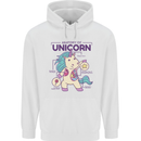 Anatomy of a Unicorn Funny Fantasy Mens 80% Cotton Hoodie White