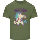 Anatomy of a Unicorn Funny Fantasy Mens Cotton T-Shirt Tee Top Military Green