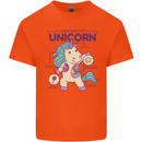 Anatomy of a Unicorn Funny Fantasy Mens Cotton T-Shirt Tee Top Orange