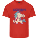 Anatomy of a Unicorn Funny Fantasy Mens Cotton T-Shirt Tee Top Red