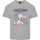 Anatomy of a Unicorn Funny Fantasy Mens Cotton T-Shirt Tee Top Sports Grey