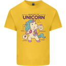 Anatomy of a Unicorn Funny Fantasy Mens Cotton T-Shirt Tee Top Yellow