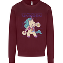 Anatomy of a Unicorn Funny Fantasy Mens Sweatshirt Jumper Maroon