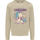 Anatomy of a Unicorn Funny Fantasy Mens Sweatshirt Jumper Sand