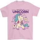 Anatomy of a Unicorn Funny Fantasy Mens T-Shirt Cotton Gildan Light Pink