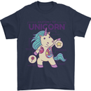 Anatomy of a Unicorn Funny Fantasy Mens T-Shirt Cotton Gildan Navy Blue