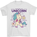 Anatomy of a Unicorn Funny Fantasy Mens T-Shirt Cotton Gildan White
