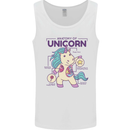 Anatomy of a Unicorn Funny Fantasy Mens Vest Tank Top White