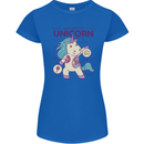 Anatomy of a Unicorn Funny Fantasy Womens Petite Cut T-Shirt Royal Blue