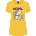 Anatomy of a Unicorn Funny Fantasy Womens Wider Cut T-Shirt Yellow