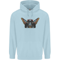 Ancient Egypt Winged Cats Eye of Horus Childrens Kids Hoodie Light Blue