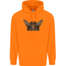 Ancient Egypt Winged Cats Eye of Horus Childrens Kids Hoodie Orange