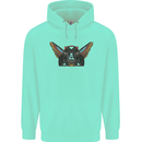 Ancient Egypt Winged Cats Eye of Horus Childrens Kids Hoodie Peppermint