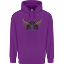 Ancient Egypt Winged Cats Eye of Horus Childrens Kids Hoodie Purple