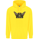Ancient Egypt Winged Cats Eye of Horus Childrens Kids Hoodie Yellow