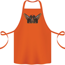 Ancient Egypt Winged Cats Eye of Horus Cotton Apron 100% Organic Orange