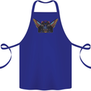 Ancient Egypt Winged Cats Eye of Horus Cotton Apron 100% Organic Royal Blue