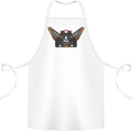 Ancient Egypt Winged Cats Eye of Horus Cotton Apron 100% Organic White