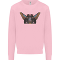 Ancient Egypt Winged Cats Eye of Horus Kids Sweatshirt Jumper Light Pink