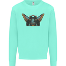 Ancient Egypt Winged Cats Eye of Horus Kids Sweatshirt Jumper Peppermint