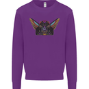 Ancient Egypt Winged Cats Eye of Horus Kids Sweatshirt Jumper Purple
