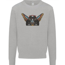 Ancient Egypt Winged Cats Eye of Horus Kids Sweatshirt Jumper Sports Grey
