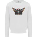 Ancient Egypt Winged Cats Eye of Horus Kids Sweatshirt Jumper White