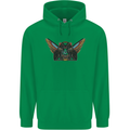 Ancient Egypt Winged Cats Eye of Horus Mens 80% Cotton Hoodie Irish Green