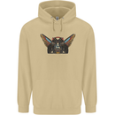 Ancient Egypt Winged Cats Eye of Horus Mens 80% Cotton Hoodie Sand