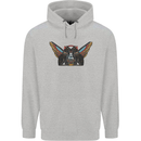 Ancient Egypt Winged Cats Eye of Horus Mens 80% Cotton Hoodie Sports Grey